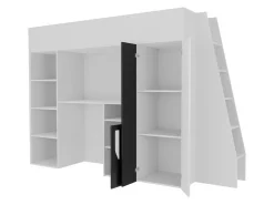 Køjeseng Hartford 355 (Hvid + Glansfuld hvid + Sort)