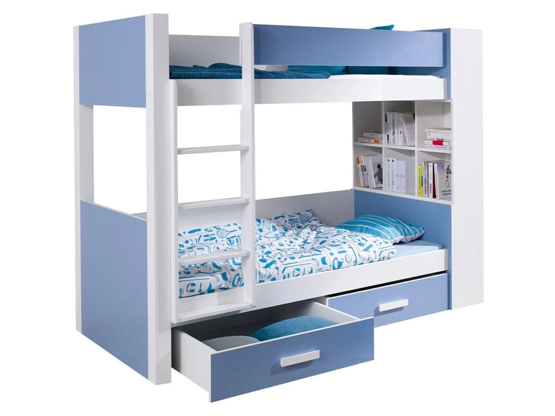 Køjeseng Henderson 142 (Hvid + Blå)