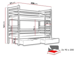 Køjeseng Vista 101 (Hvid)