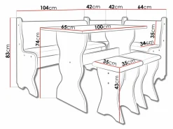 Køkkenhjørne Reading 100 (Craft gylden eg + Hugo 100)