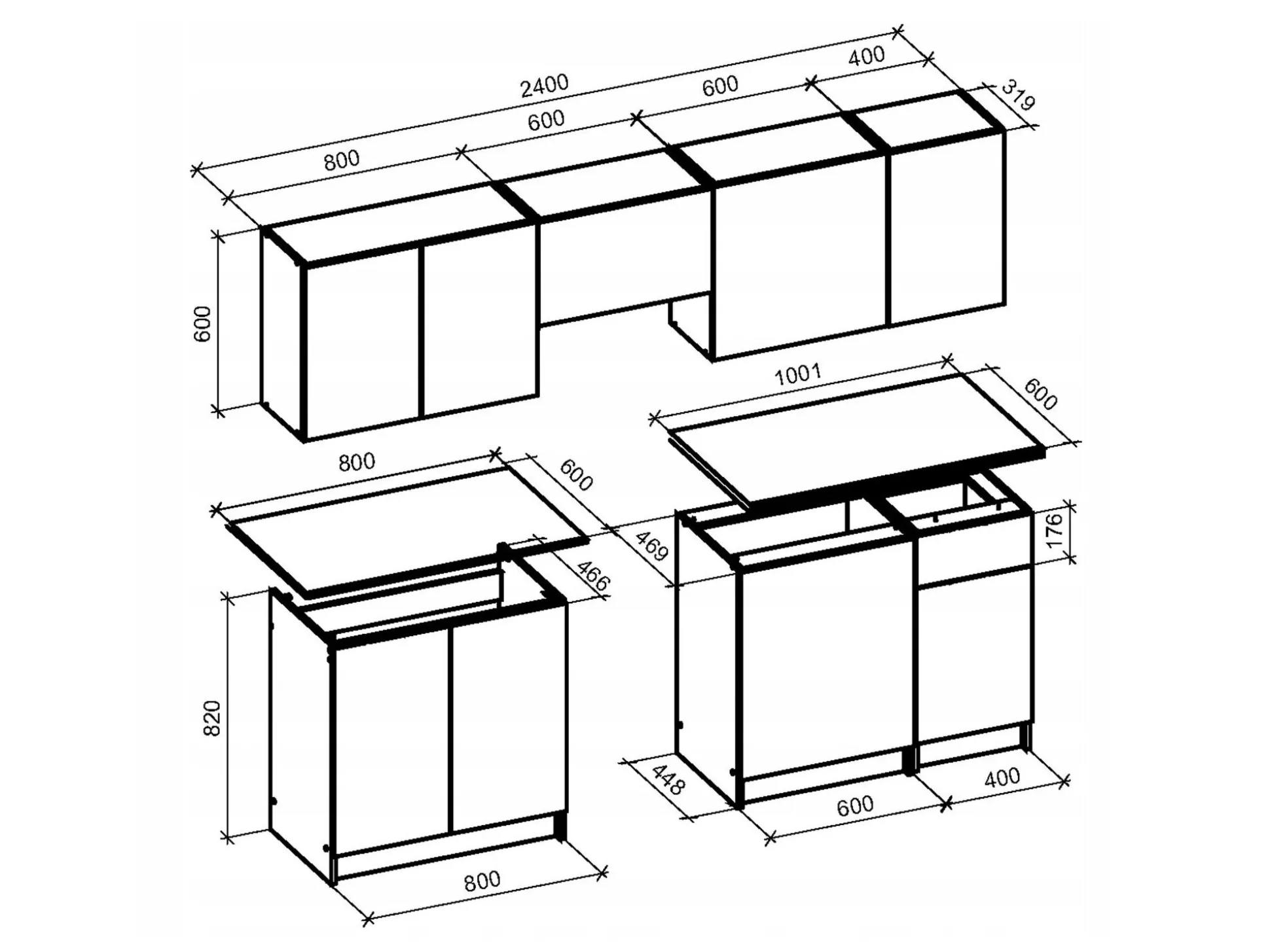 Køkkensæt Houston 1720
