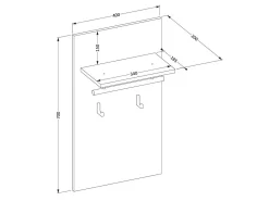 Knagerække Alfere 114 (Wotan eg)