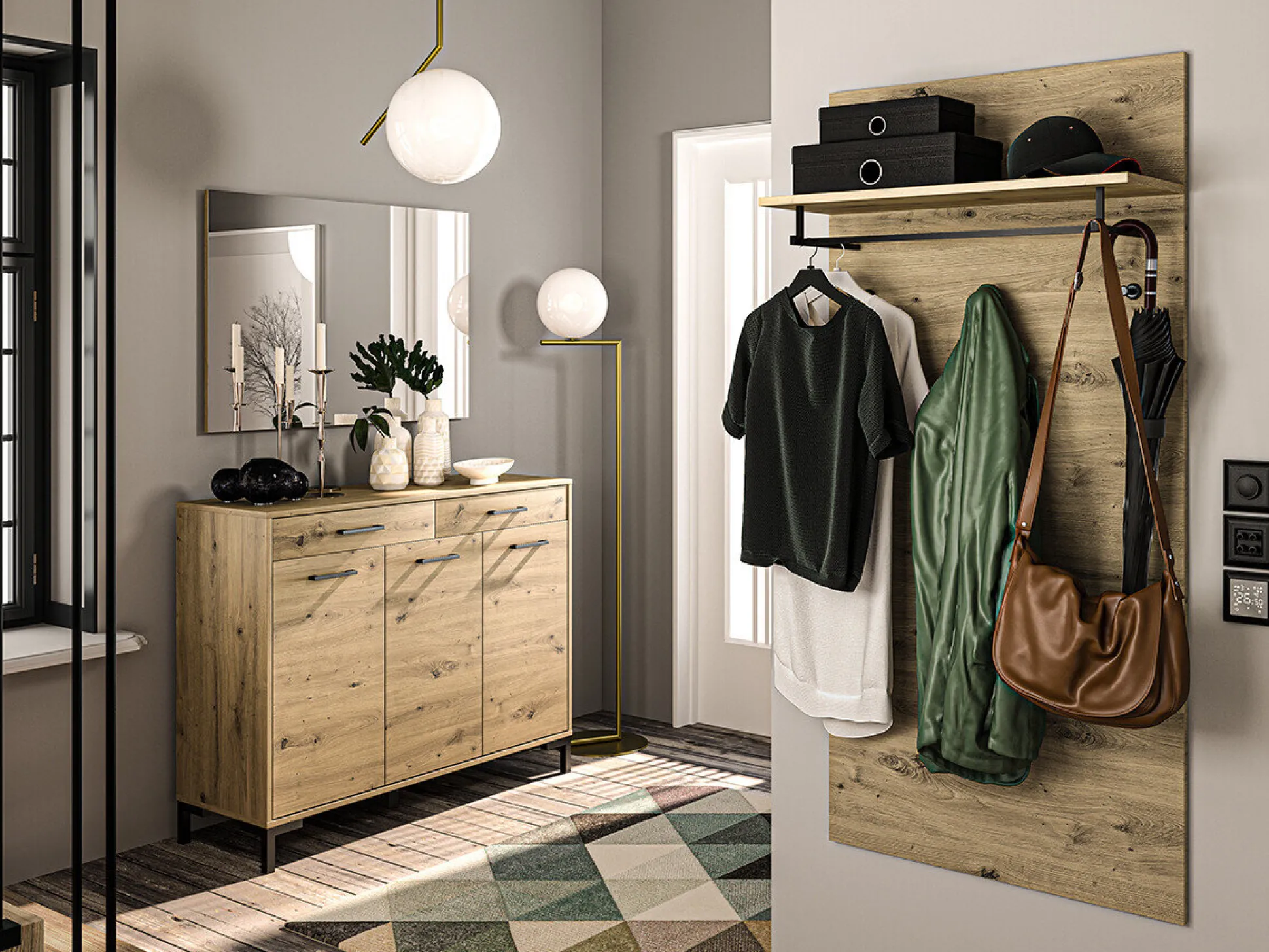 Knagerække Larnolo 123