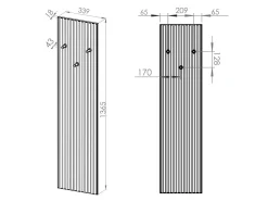 Knagerække Marmeli 118