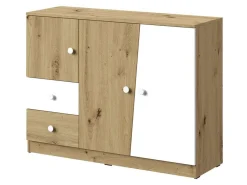 Kommode Almira 106 (Artisan eg + Hvid)