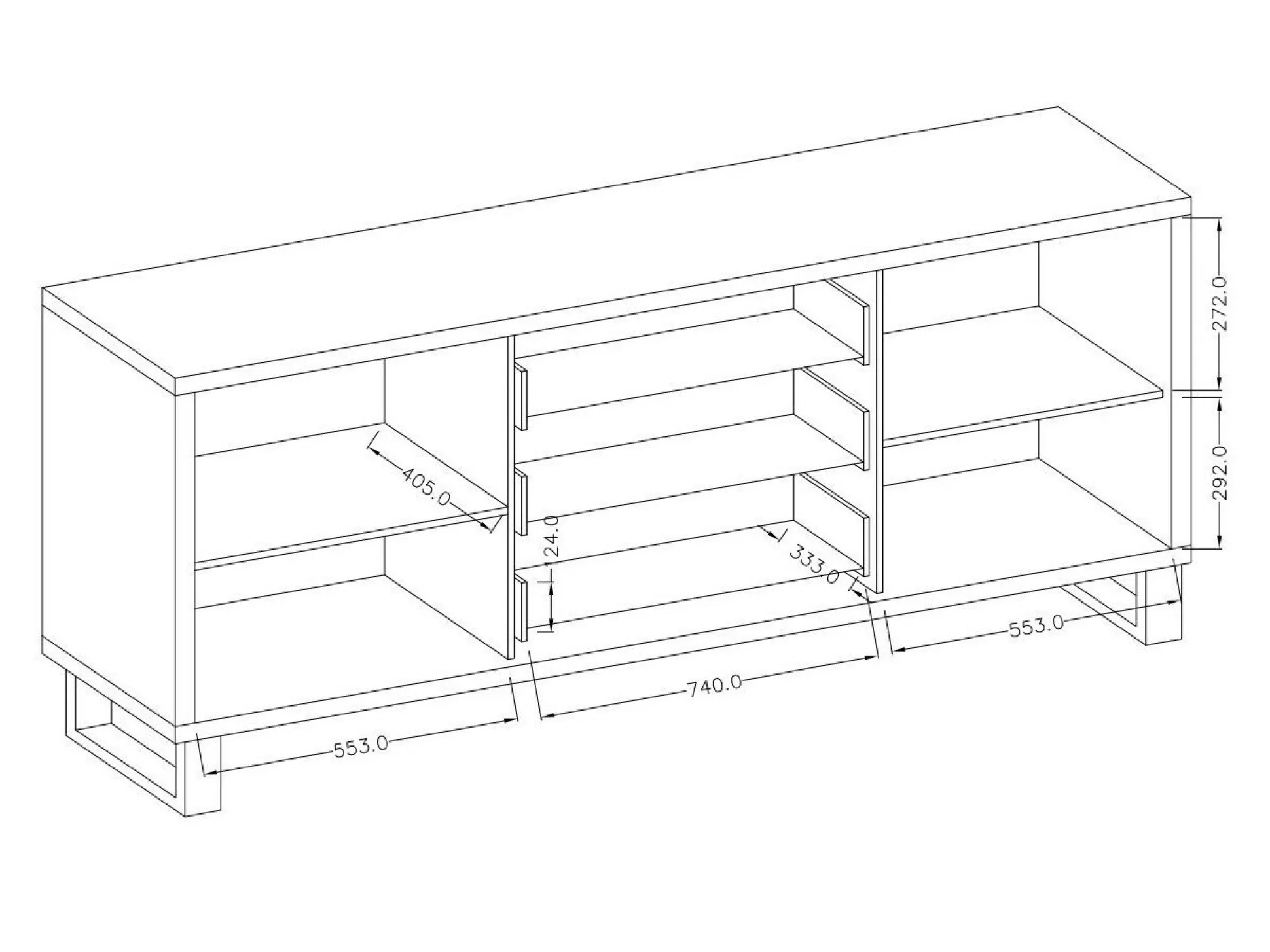 Kommode Avicavu 102 (Wotan eg + Sort)
