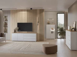 Kommode Baletu 109 (Hvid + Egetræ)