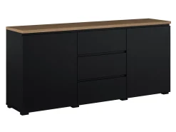 Kommode Baletu 106 (Sort + Egetræ)