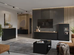 Kommode Baletu 106 (Sort + Egetræ)