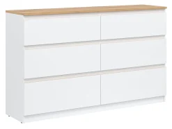 Kommode Catelbi 102 (Hvid + Egetræ)