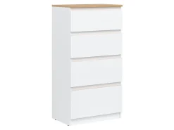 Kommode Catelbi 103 (Hvid + Egetræ)