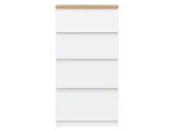 Kommode Catelbi 103 (Hvid + Egetræ)