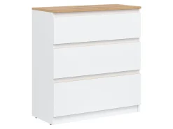 Kommode Catelbi 101 (Hvid + Egetræ)