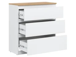 Kommode Catelbi 101 (Hvid + Egetræ)