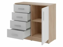 Kommode Cavmero 108 (Sonoma eg + Hvid)