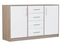 Kommode Cavmero 109 (Sonoma eg + Hvid)