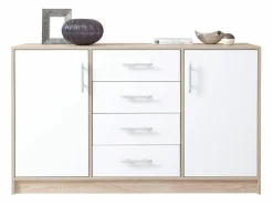 Kommode Cavmero 109 (Sonoma eg + Hvid)