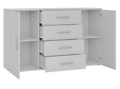 Kommode Charlotte 118 (Hvid + Glansfuld hvid)