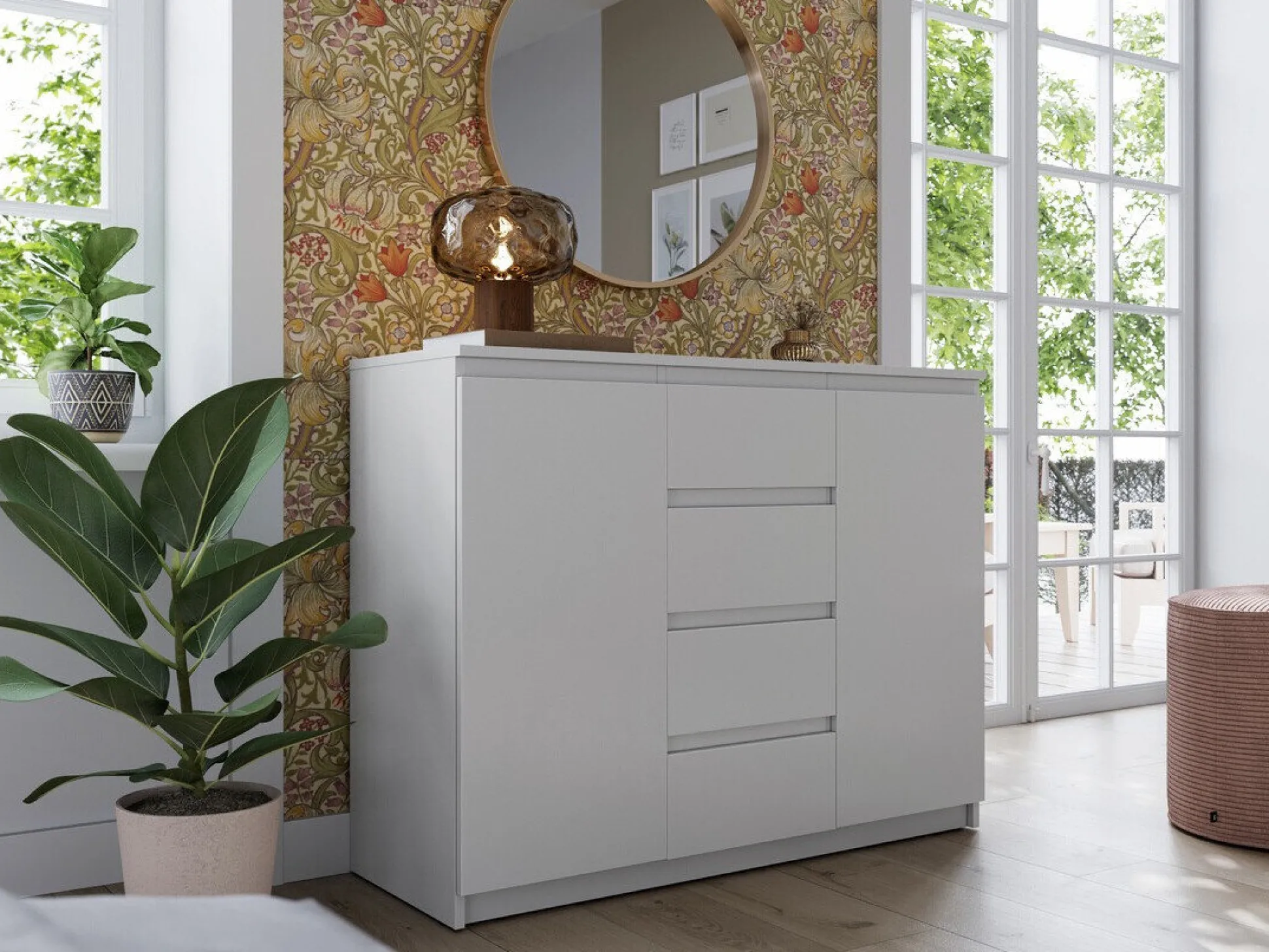 Kommode Cirdelu 105 (Hvid)