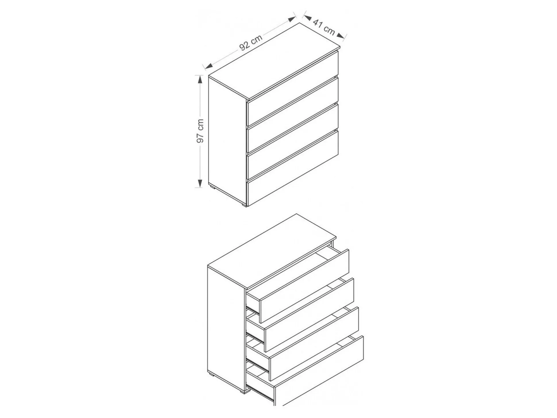 Kommode Cirdora 103 (Hvid)