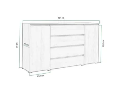 Kommode Cirdora 105 (Sonoma eg)