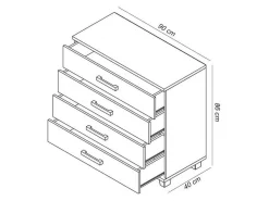 Kommode Cirevau 136 (Wenge)