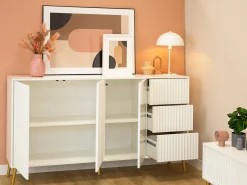 Kommode Cirferi 102 (Hvid + Gylden)