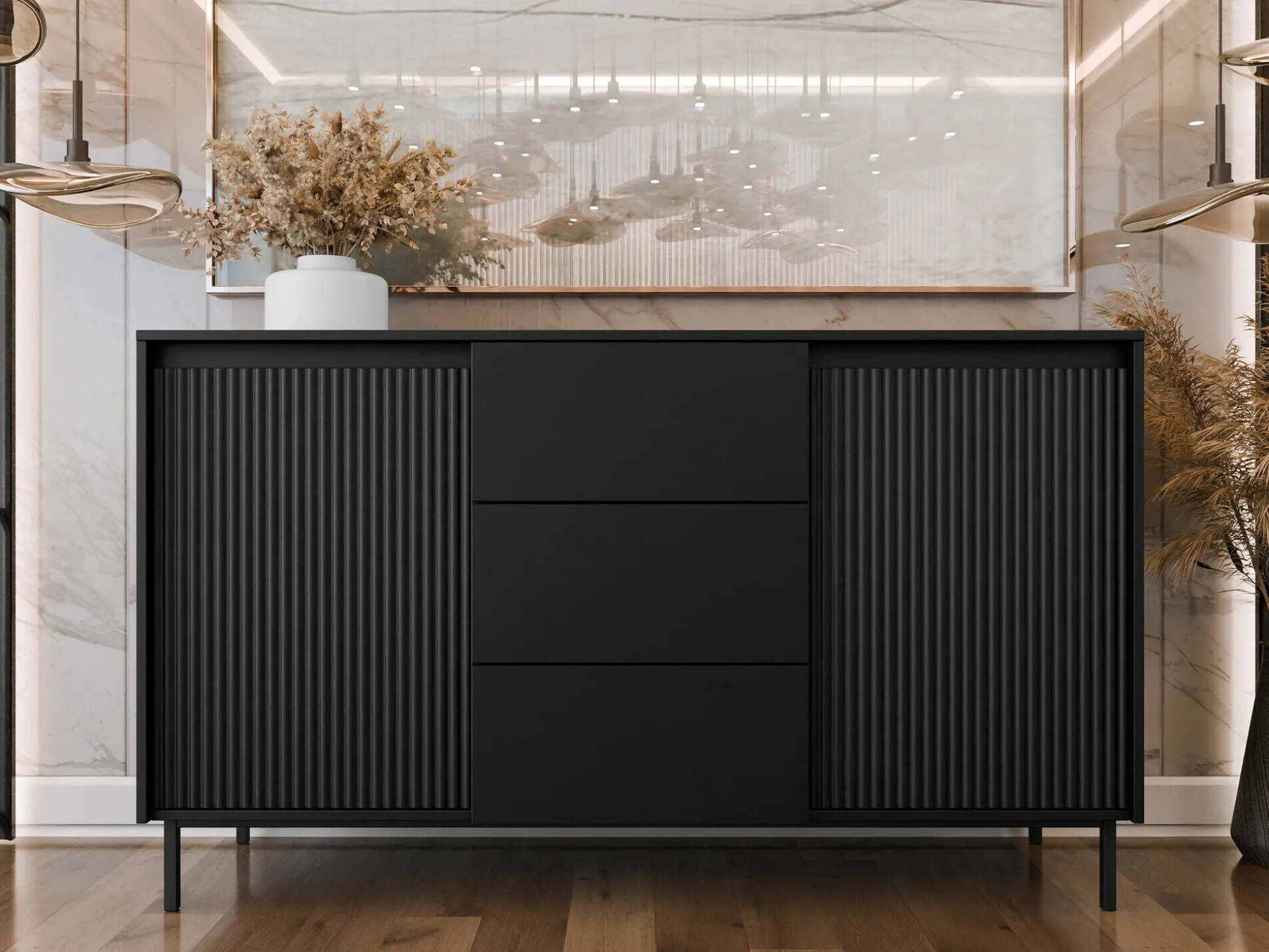 Kommode Comfivo Delruva I (Sort)