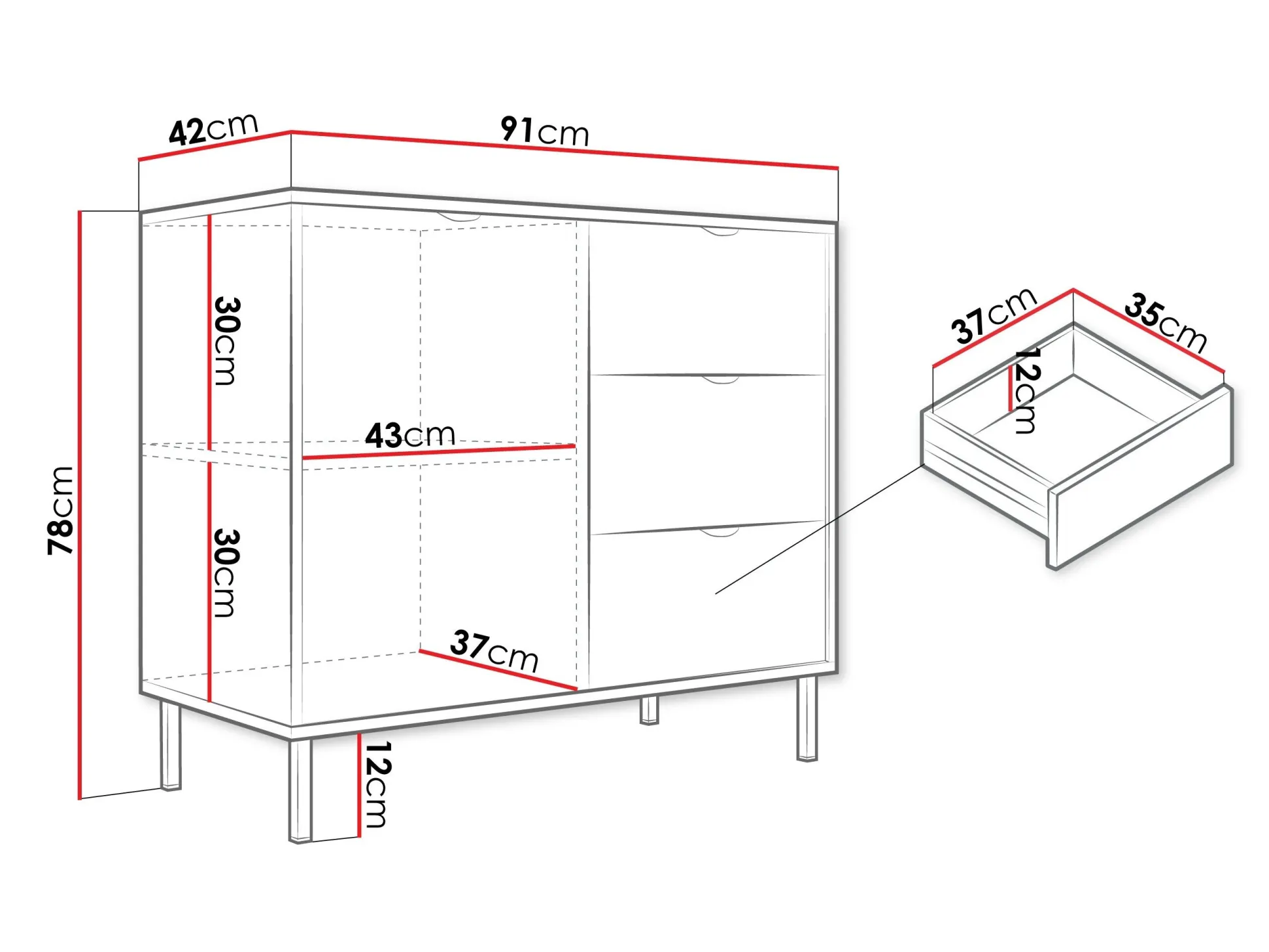 Kommode Comfivo Elblare