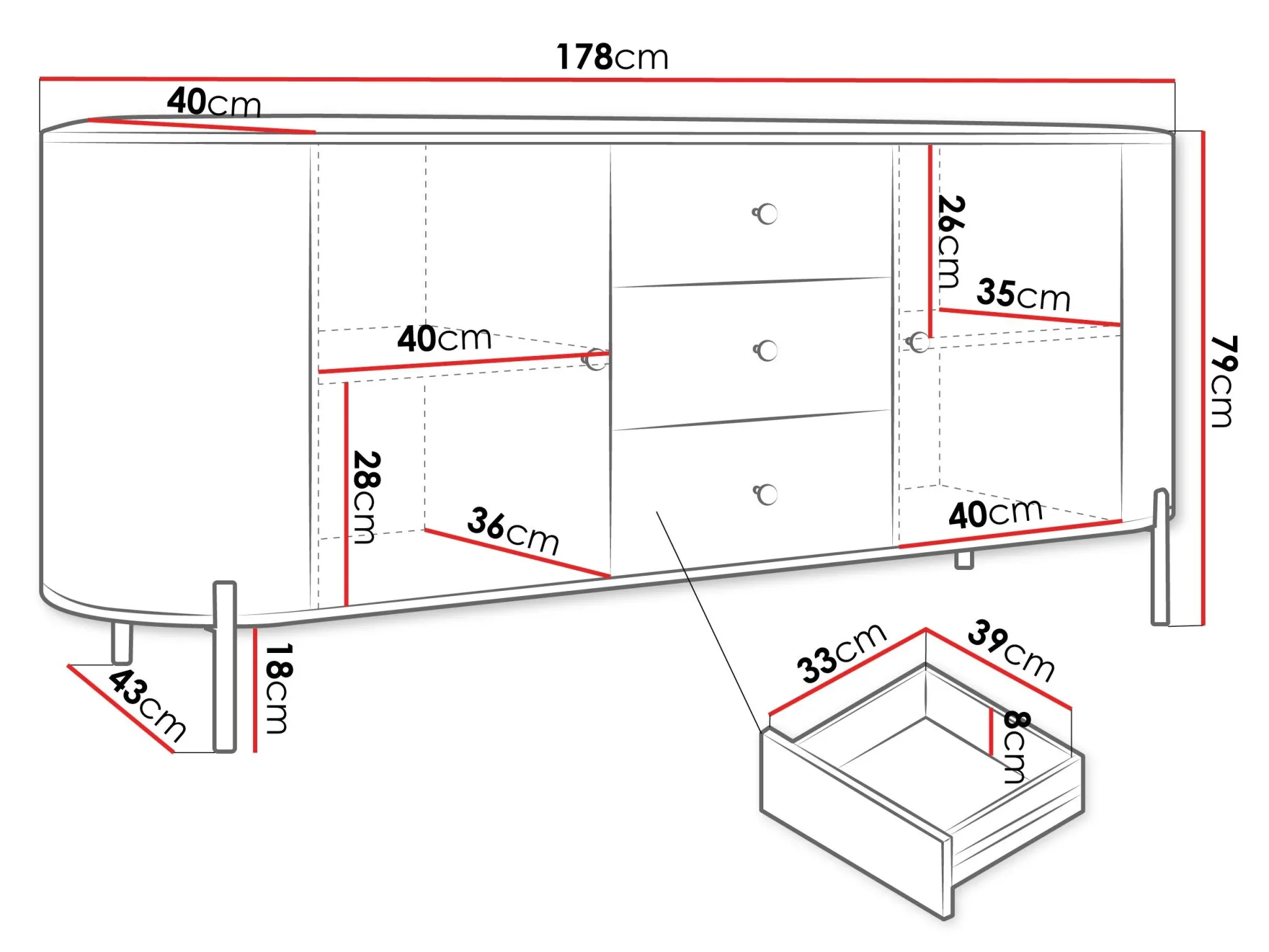 Kommode Comfivo Mirsoni