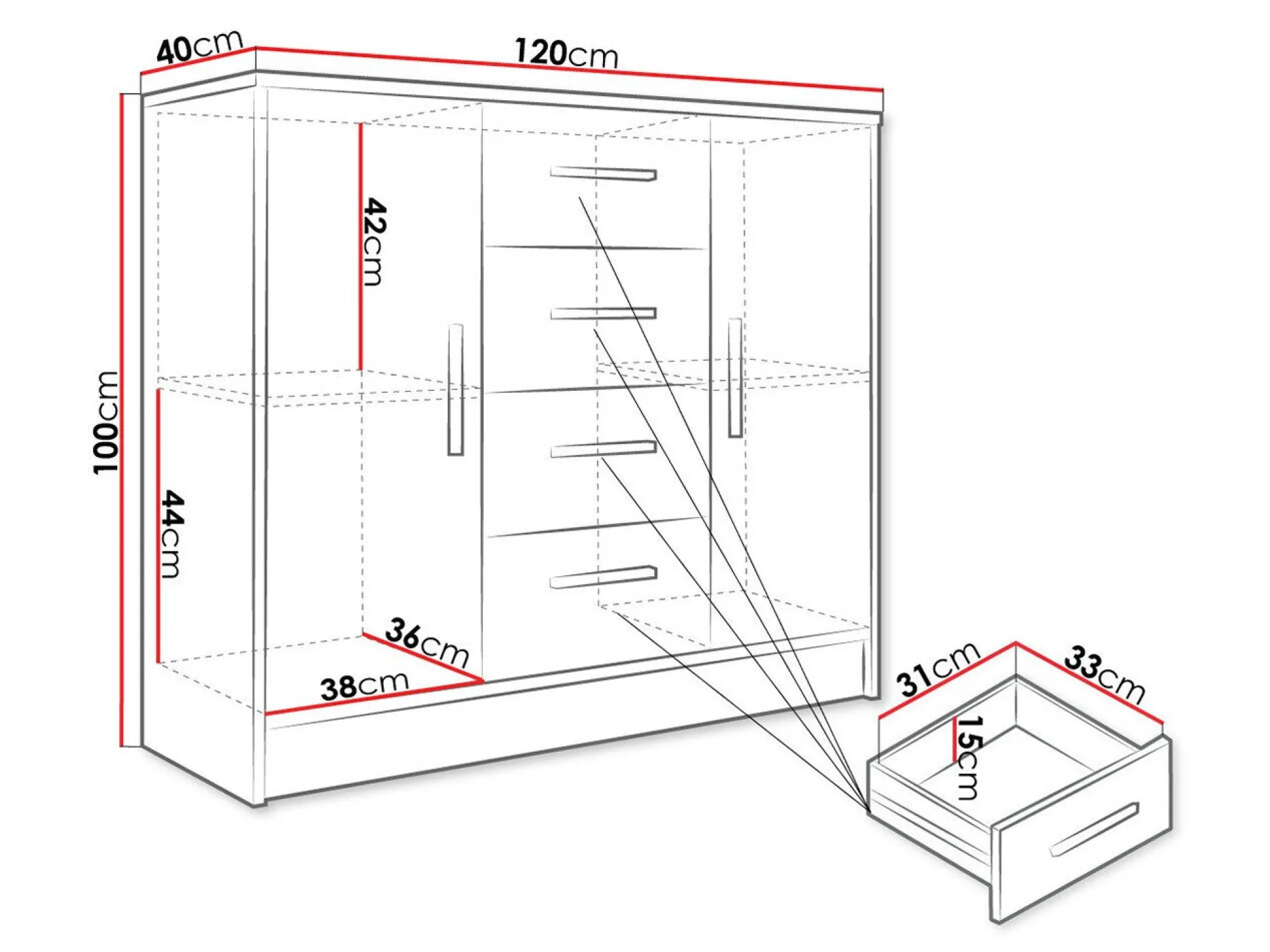Kommode Comfivo Pastor