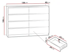Kommode Comfivo Structor III (Hvid)