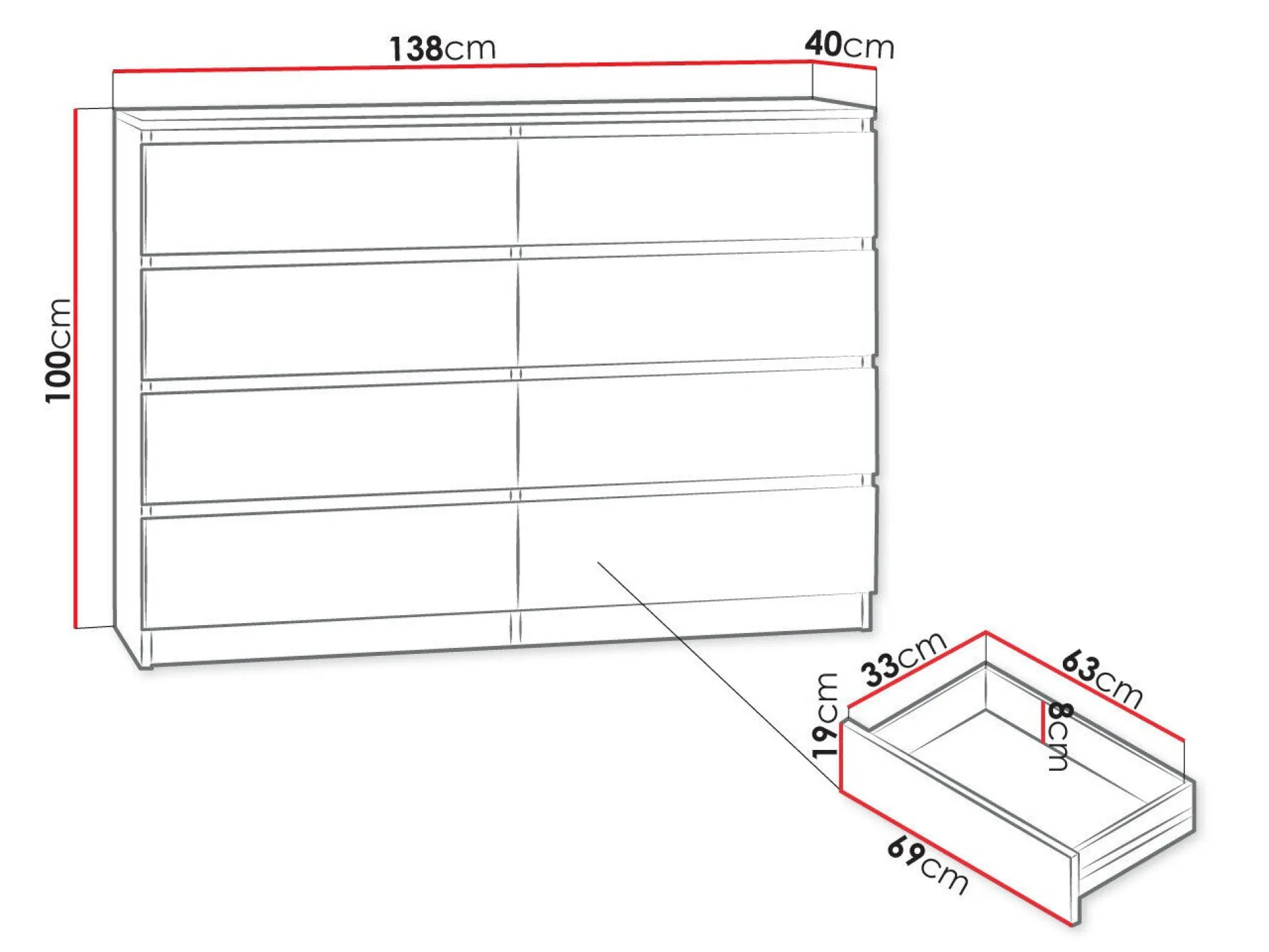 Kommode Comfivo Structor III (Hvid)