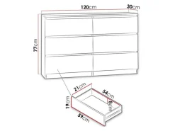 Kommode Comfivo Structor V (Hvid)