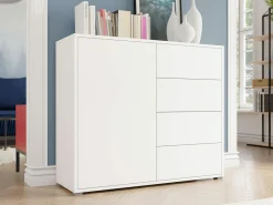 Kommode Comfivo Tutela I (Hvid + Mat hvid)