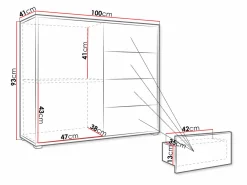 Kommode Comfivo Tutela I (Hvid + Mat hvid)