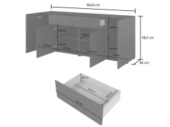 Kommode Elbleve 103 (Hvid)