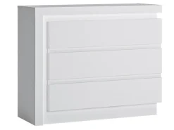 Kommode Feldeli 108 (Hvid + Glansfuld hvid)