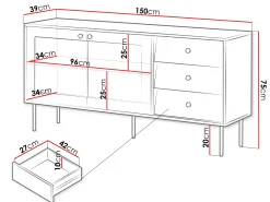 Kommode Feletri 101 (Hvid)