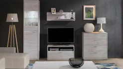 Kommode Fivelbo 102 (Kloster eg + Blank sort)