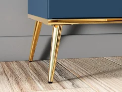 Kommode Flonovu 103 (Mørkeblå + Gylden)