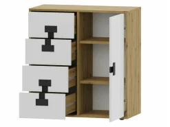 Kommode Florevi 103 (Gloss grå + Artisan eg)