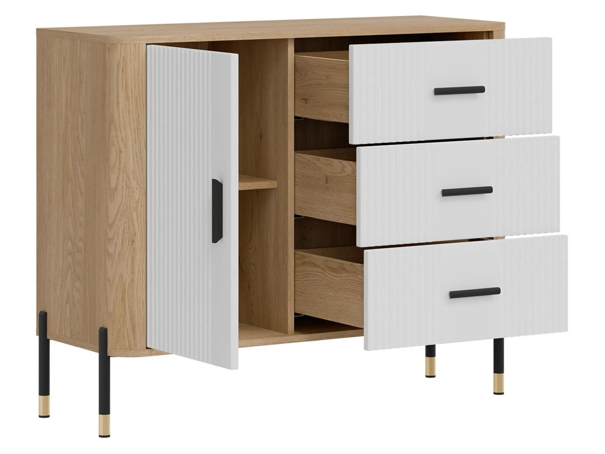 Kommode Flosora 107 (Hvid)