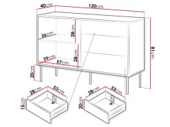 Kommode Flosoru 101 (Sort)
