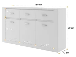 Kommode Fresno 107 (Hvid)