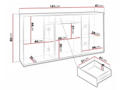 Kommode Genio (Valnød)