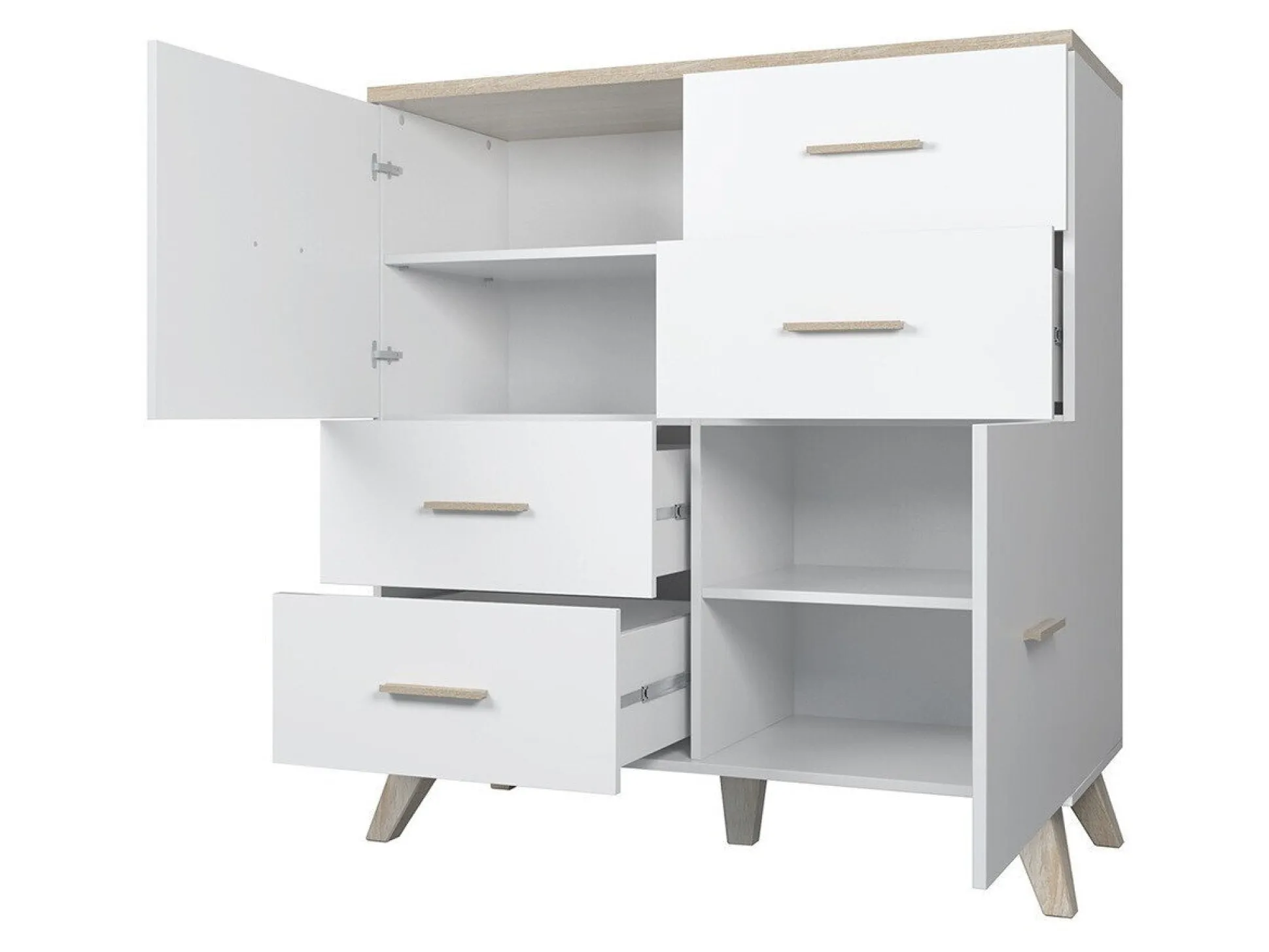 Kommode Larfloi 104 (Wotan eg + Sort)