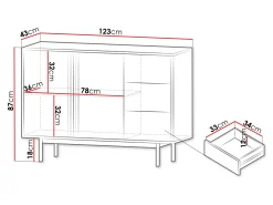 Kommode Levali 106 (Støvet grøn)