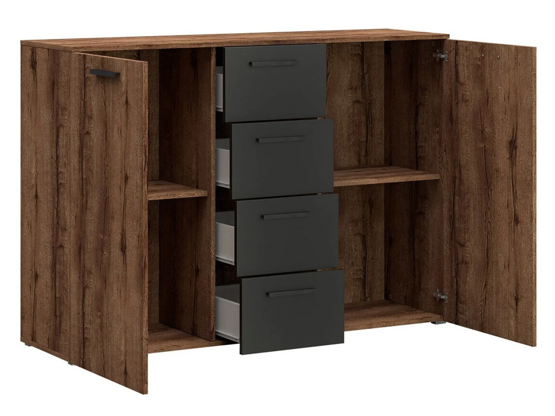 Kommode Levruvu 108 (Kloster eg + Sort)