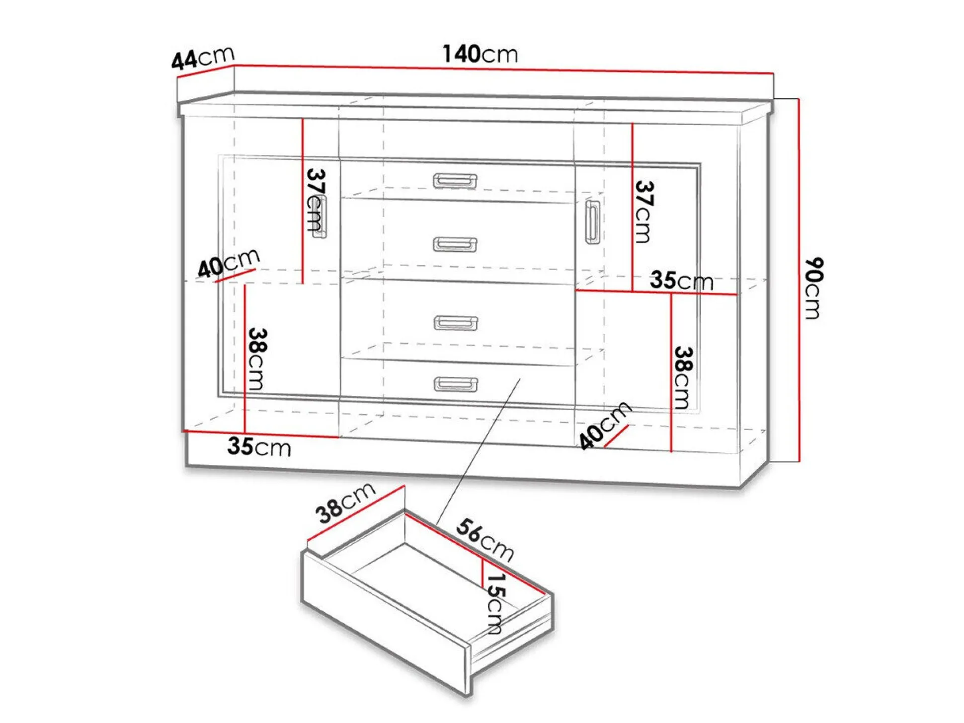 Kommode Lircava 105 (Lefkas eg)